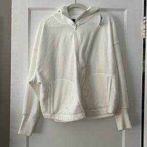 NWT - Old Navy Fleece Zippered Hoodie - Size XL Cream